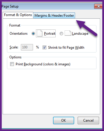 margins and headers