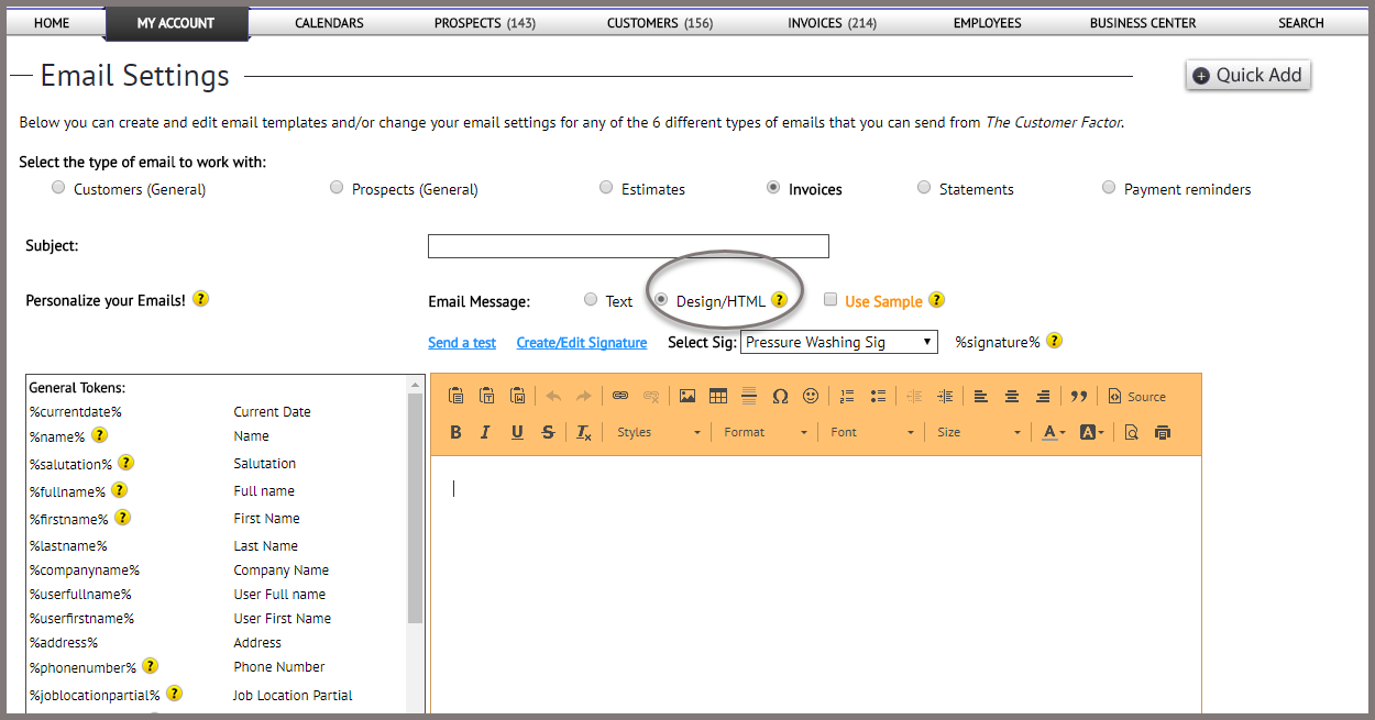 Creating an Invoice Email Template - The Customer Factor