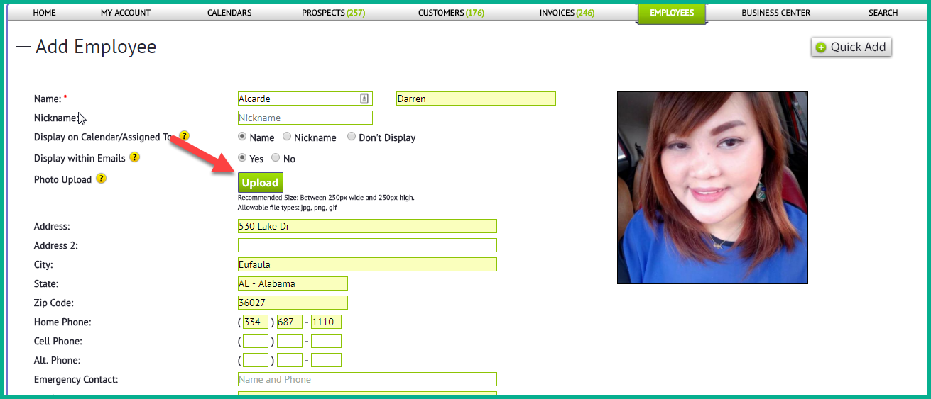 employee screen snapshot employee screen snapshot